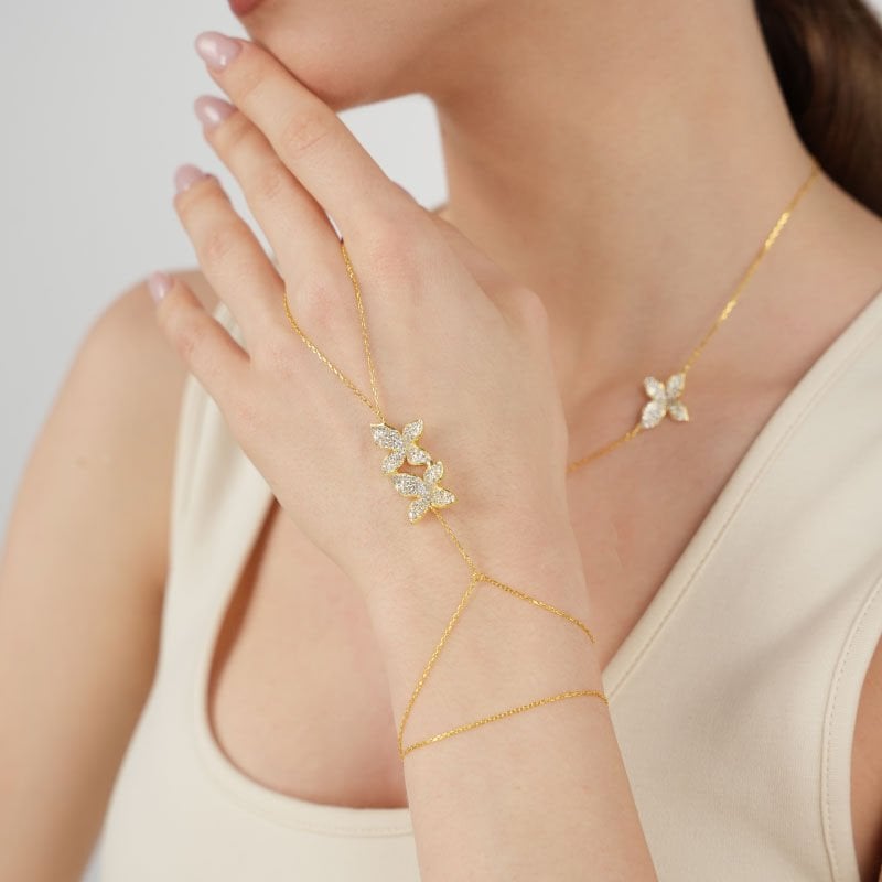 Violet Hand Bracelet