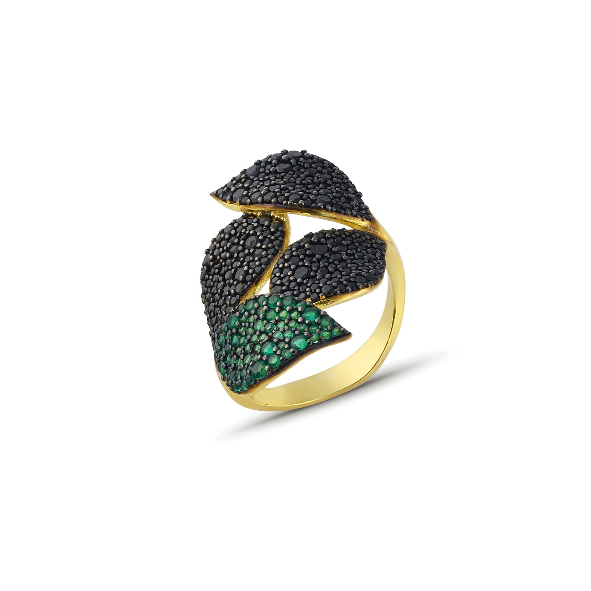 Green Black Violet Ring