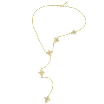 Green Black Violet Garden Necklace