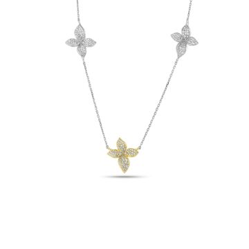 Green Black Triple Violet Necklace