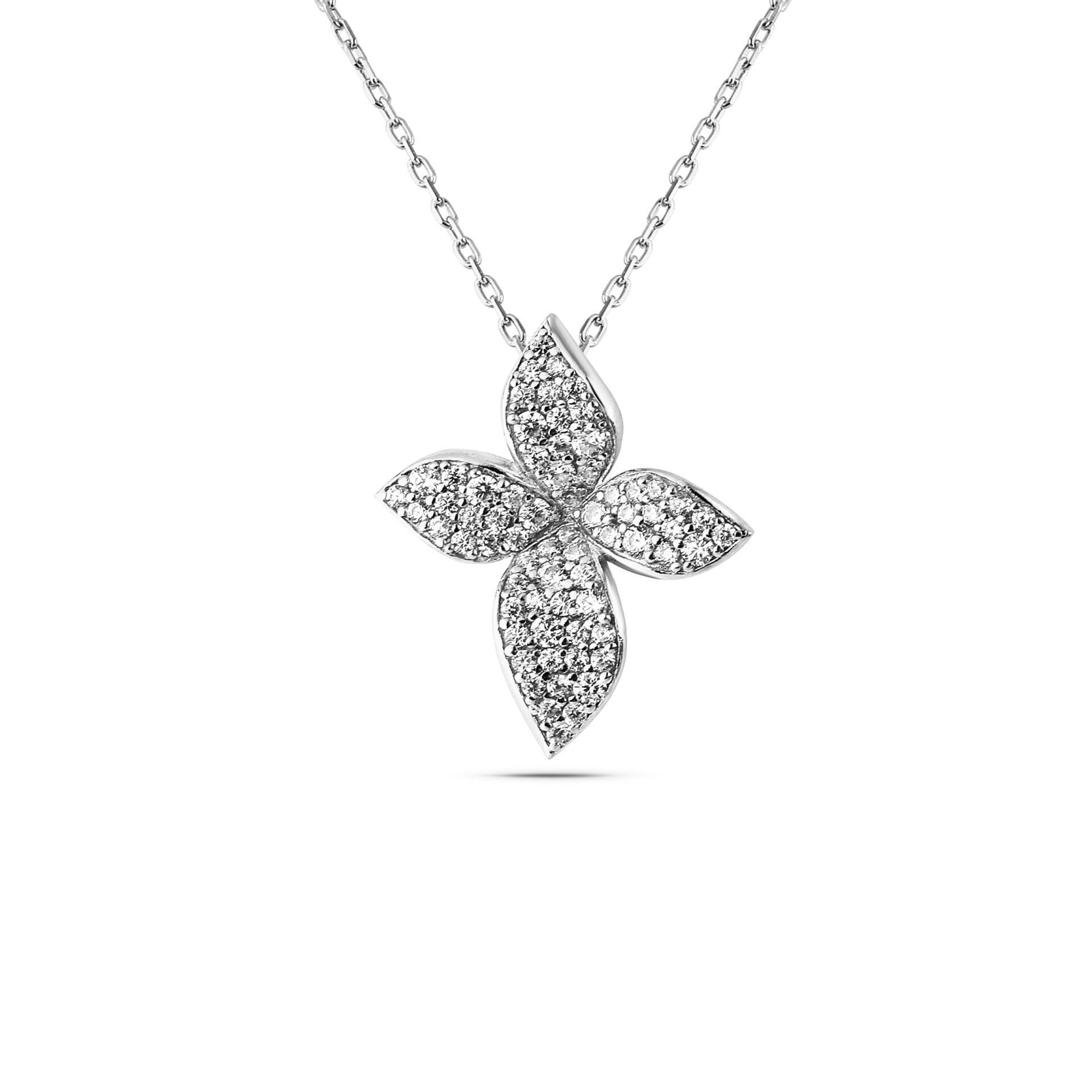 Silver Maxi Mini Violet Necklace