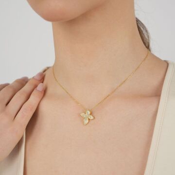 Silver Maxi Mini Violet Necklace