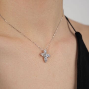 Silver Maxi Mini Violet Necklace