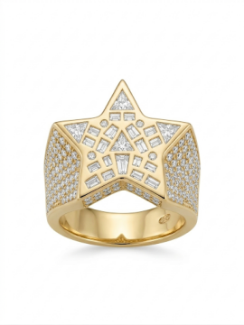 Baguette Star Ring