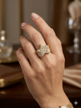 Baguette Star Ring