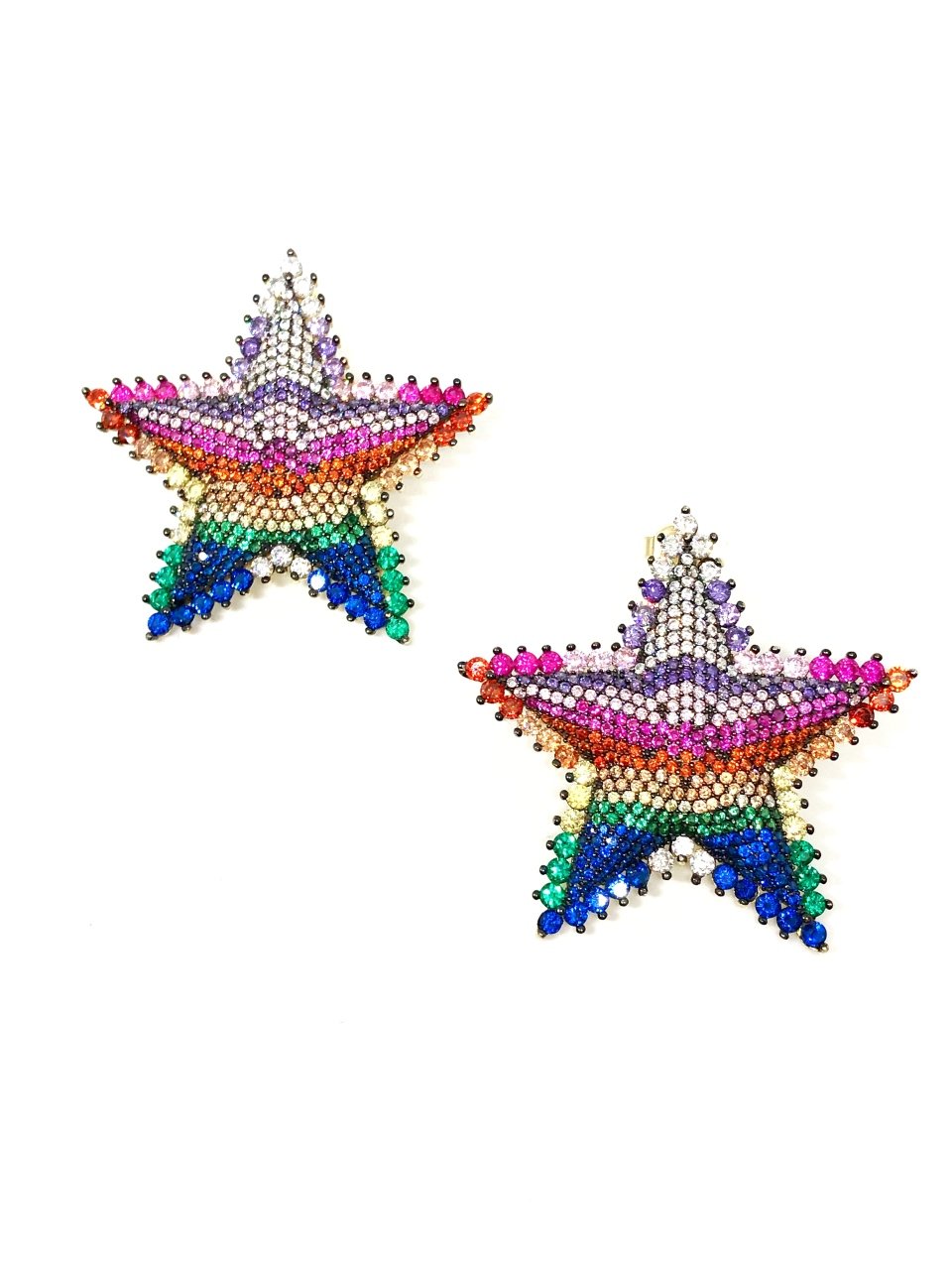Multicolor Büyük Yıldız Küpe