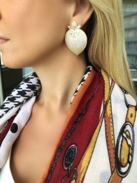 Gümüş Abiye Lux Küpe