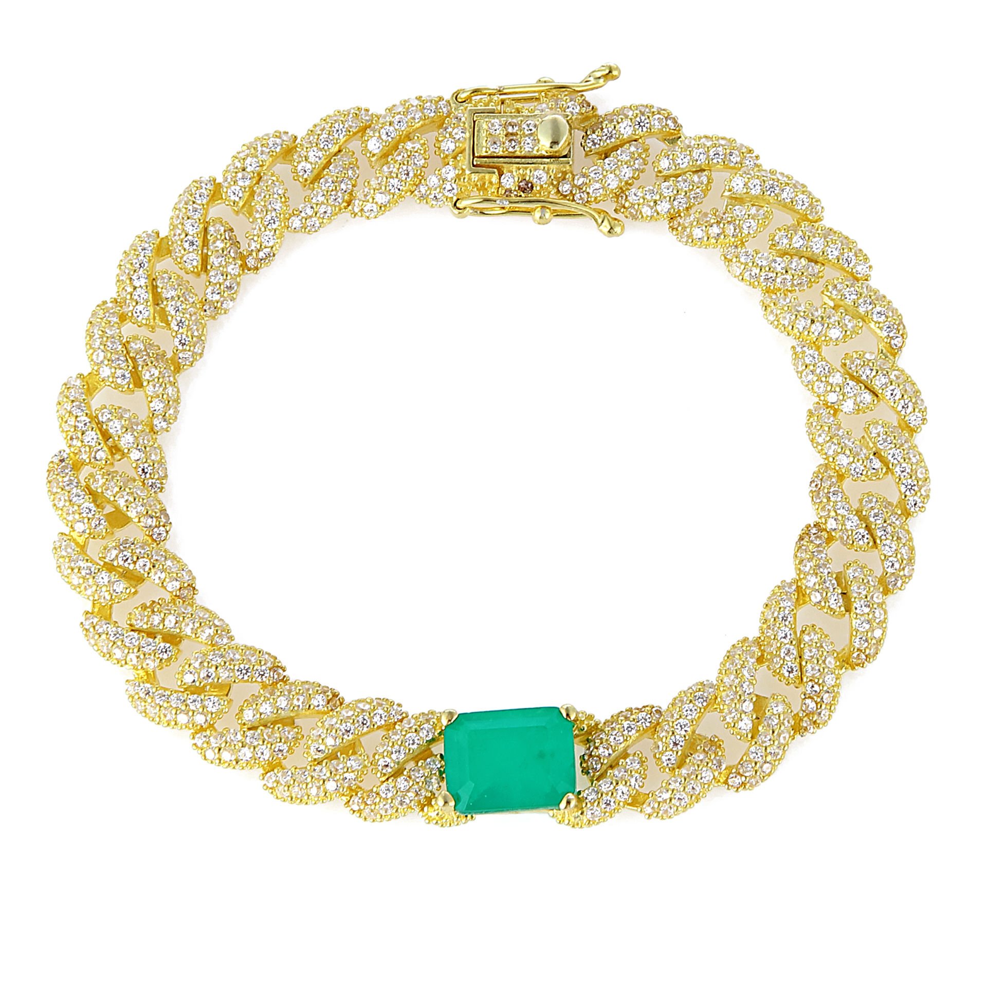Emerald  Chain Bracelet