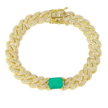 Emerald  Chain Bracelet