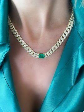 Emerald  Chain Necklace