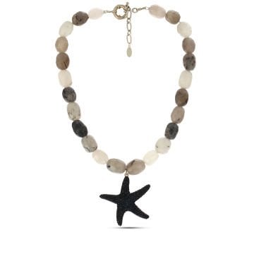 Royal Black Sea Star Necklace