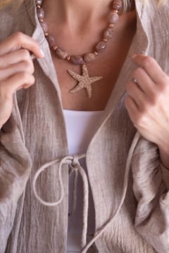 Royal Rose Sea Star Necklace