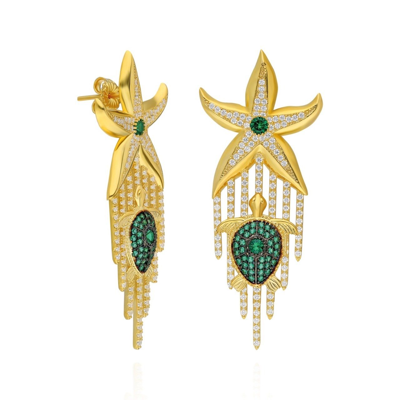 Sea Star Turtle Earrings