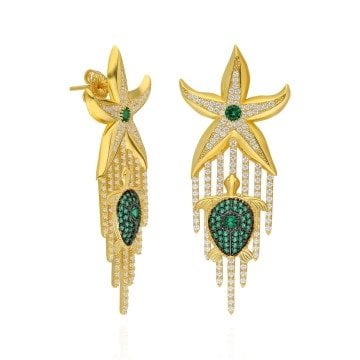 Sea Star Turtle Earrings