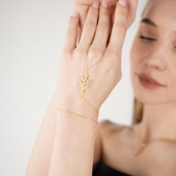 Mini Coral Hand Bracelet