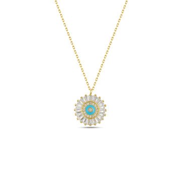 Baguette Round Necklace