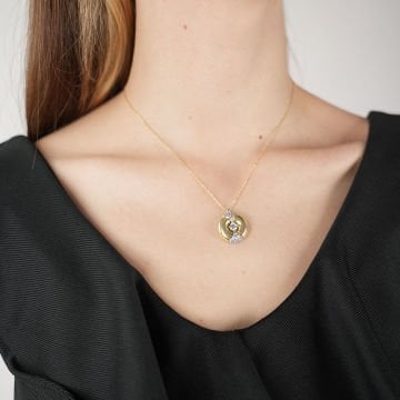 Gold Lune Necklace
