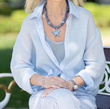 Royal Blue Star Necklace
