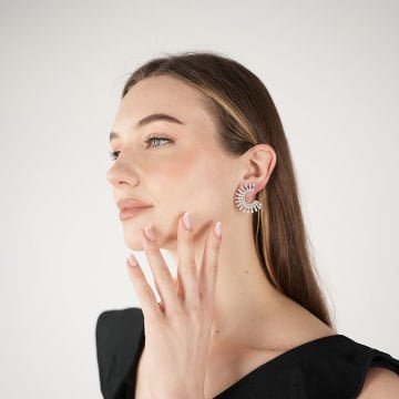 Silver Sun Sparkle Earrings