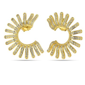 Silver Sun Sparkle Earrings