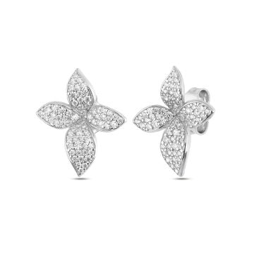Gold Mini Violet Earrings