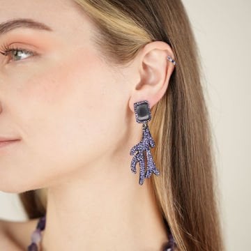 Purple Coral Earrings