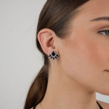 Blue Mini Sparkle Earrings