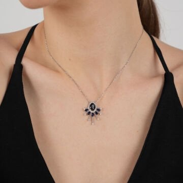 Blue Mini Sparkle Necklace