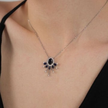 Blue Mini Sparkle Necklace