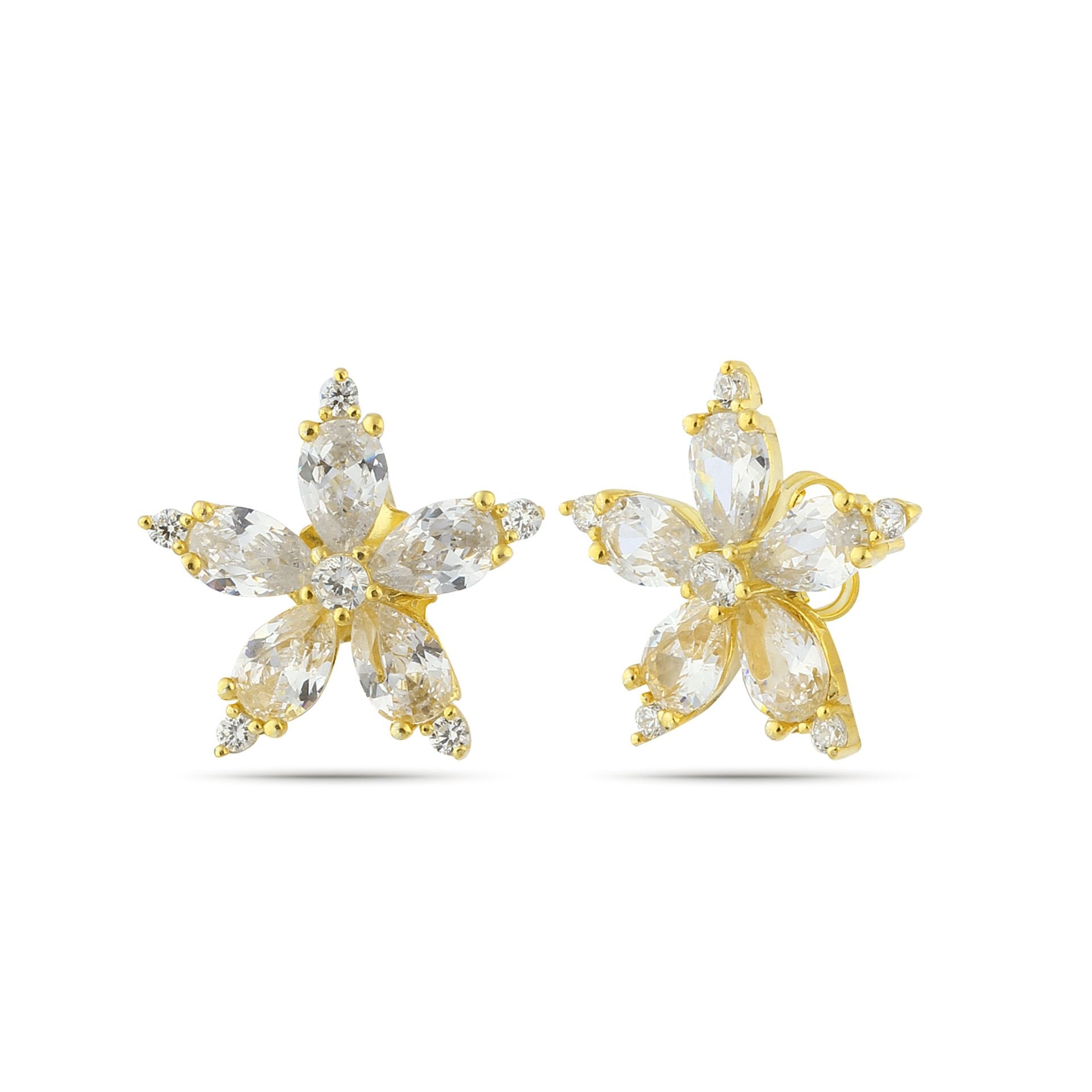 Zircon Flower Earrings