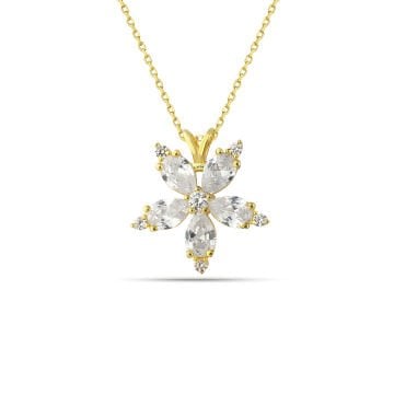 Zircon Flower Necklace