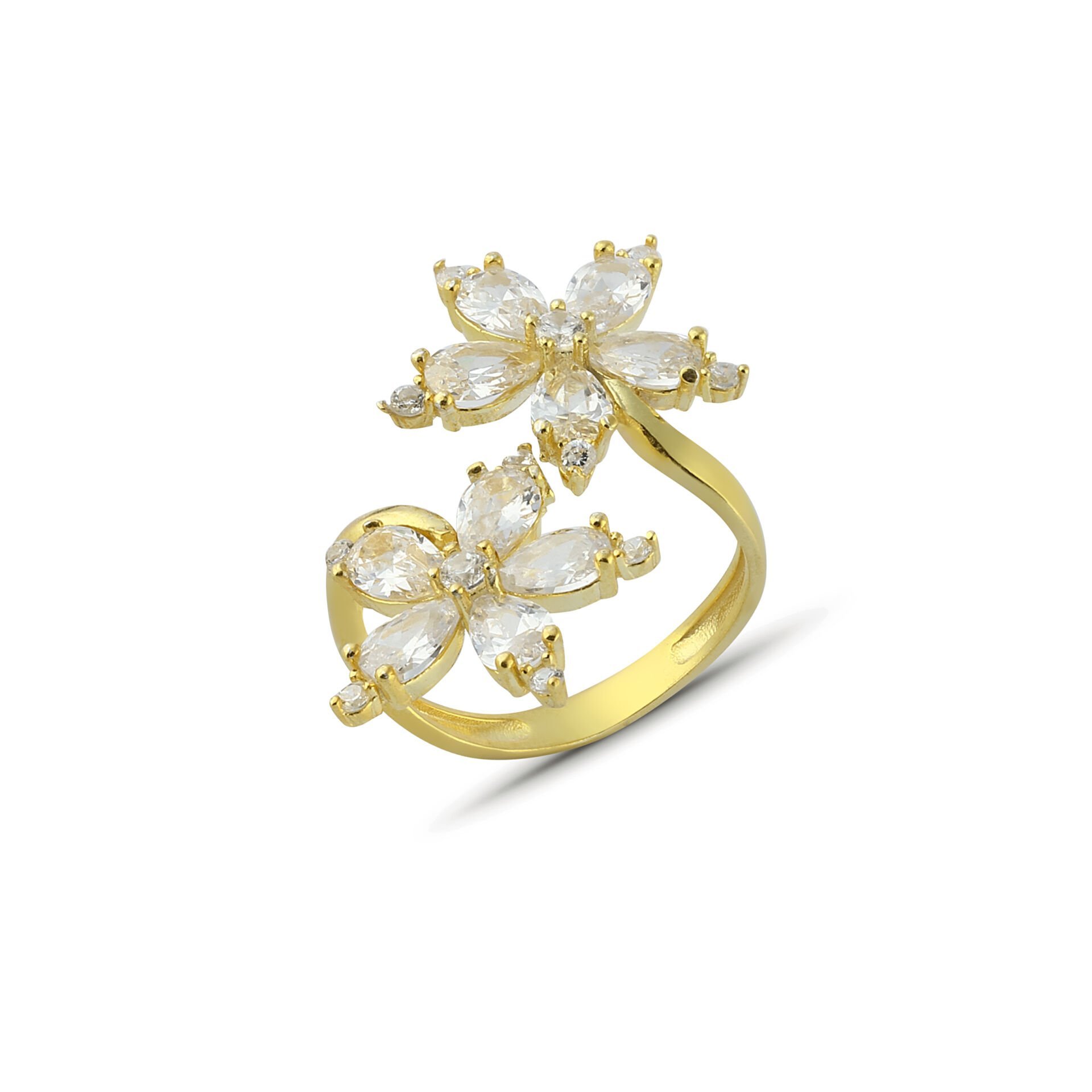 Zircon Flower Ring