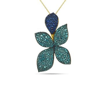 Green Black Violet Necklace
